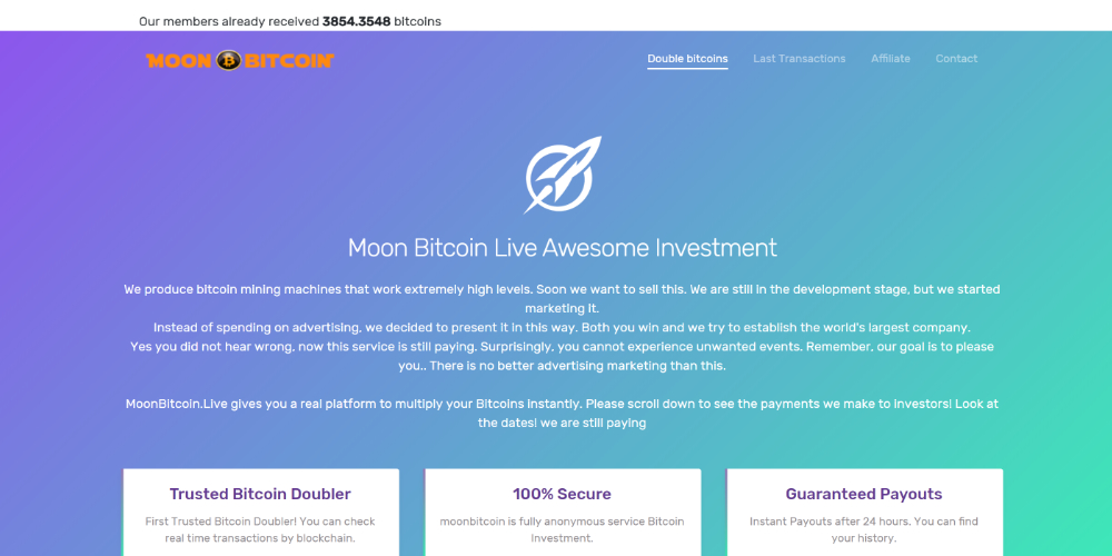 2x Bitcoin: Wanna Double Your BTC to the Moon? Forget About It